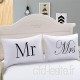 XuBa Impression Simple de Mrs et Mr Couple Taies d'oreiller pour décoration de la Maison Taie d'oreiller Taie d'oreiller  50cmx 75cm - B07L61YD6Q